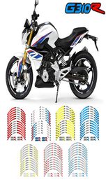 Customizable motorcycle hub decoration stickers multicolor stripe decals waterproof reflective tape for BMW G310R8876379