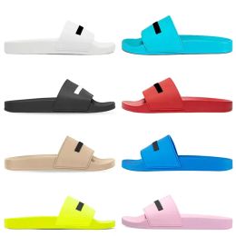 Fashion Designer Mold Pool Slides Women Mens Foam Rubber Slippers White Black Blue Grey Paris Thong f