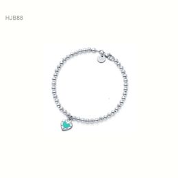 Pendants Jewelry Designer Chain Bangle itys t Sterling Sier Drop Glue Rivet Heart 4mm Round Bead Bracelet Tee Love Ena Kmom