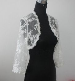 Lace Bridal Jacket Bolero 34 Long Sleeves Wedding Jacket Bolero Shrug White Ivory Custom Made Lace Jacket Bolero6937608