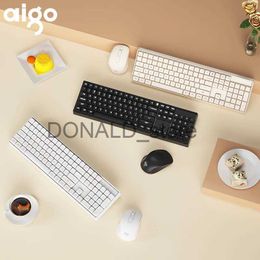 Keyboards New Aigo Ck104 Mechanical Keyboard Mouse Set 2.4g Wireless Gaming Red Switch 106 Key Gamer Keyboard Ergonomic 4-button Mouse J240117