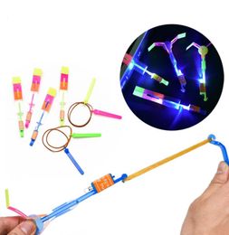 Slings Toy Amazing Arrow Helicopter Rubber Band Power Copters Kids Led Flying Toy 100 Brand New And High Quality8141123