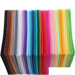 Fabric Arrival 40Pcs 15X15Cm Non Woven Felt 1Mm Thickness Polyester Cloth Felts Diy Bundle For Sewing Dolls Crafts1 Drop Delivery Dhlh9