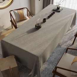 Table Cloth Chinese Classical Cotton Linen Tablecloth Fabric Waterproof Tea Solid Color Tablecl 584