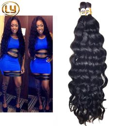 Brazilian Human Hair BulkUnprocessed Brazilian mini Braiding Hair Bulk For Braiding Can Dye Any Colour Bulk Hair1907256