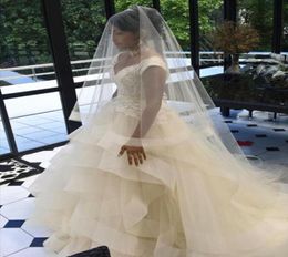 Bridal Veils Wedding Veil Long White Elegant Ivory Simple 1 Tier Blusher Soft Horsehair Edge Bride Drop Cathedral 300cmBridal2868880