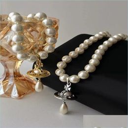 Westwood West Queen Mother Drops Mini Bass Pearl Necklace Bracelet 220819 Drop Delivery Dh1Yz