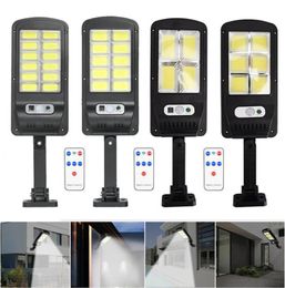 COB Solar Floodlights Lights Remote Control PIR Motion Sensor LED Solar street lamp outdoor Waterproof Spotlight Garden Wall light8570236