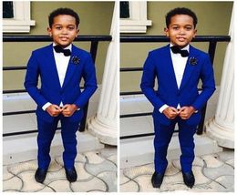 Royal Blue Boy Formal Suits Dinner Tuxedos Little Boy Groomsmen Kids Children For Wedding Party Prom Suit Formal Wear JacketsPan9118962