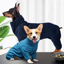 Winter Dog Clothes Fleece Pullover Pyjamas Pet Windproof Jacket Onesie Jumpsuit Apparel Outfit for Small Medium Large Dogs 240117