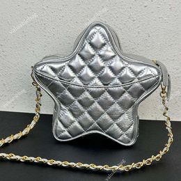 Bonito mini mulheres saco de cosméticos clássico portátil estrela crossbody designer carteira bolsa de luxo ouro hardware corrente vintage moeda bolsa mala pochette moeda bolsa