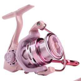 Baitcasting Reels Pink Leftright Interchangeable 8Kg Max Drag Spinning Fishing Wheel Gear Ratio 52 1 Tra Light Weight Reel 230608 Dro Dh5Ce