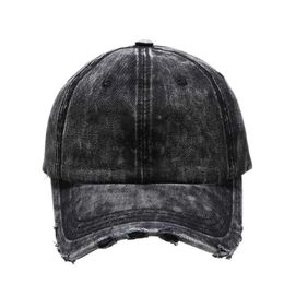 Ball Caps Men Women Distressed Jean Hat Unstructured Baseball Caps Washed Denim Plain Six Panel Dad Hat Black Brown Hot Pink Blue YQ240117