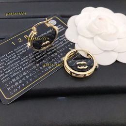 Stud New Designer Hoop Earrings Charm Women Gold Plated Jewellery Classic Brand Bag Earrings For Womens Love Gift 18K Gold Plated Couple Earrings Jewellery 2024