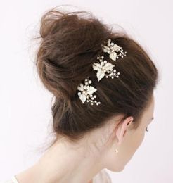 3pcs Petite Enamel Leaf Tiaras Bobby Pin Bridal Hair Accessories Pins Wedding Hair Pins Pin Up Hair Accessories For Wedding Brides6757392