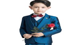 2020 Boys Formal OccasionTuxedos Notch Lapel Two Button Centre Vent Kids Wedding Tuxedos Child Suit Custom Elegant Children039s8965260