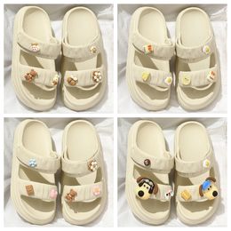 2024 New sandals softy Womens Summery EVA Thick bottom anti slippers home furnishings Odorless feet outdoors room indoor Two pronge slip on shoes 35-40