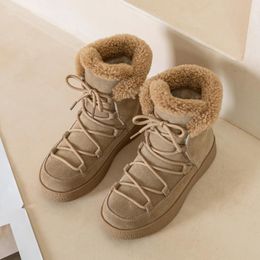 Boots High Quality Waterproof Winter Women Warm Plush Women's S Snow Outdoor Non-slip Sneakers Fur Platform Ankle