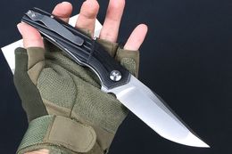 High Quality M7702 Flipper Folding Knife 8Cr14Mov Satin Tanto Blade Black G10 with Steel Sheet Handle Ball Bearing Fast Open Folder Knives EDC Tool