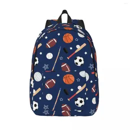 Backpack Balls For Soccer And American Football Preschool Primary School Student Book Bags Boy Girl Kids Daypack Durable