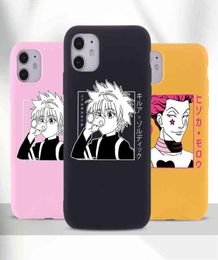 Hunter X Hunter Killua Zoldyck Anime Phone Cover For iPhone 13 12 11 Pro Max X XS XR Max 7 8 7Plus 8Plus Soft Candy Case Fundas Y19057740