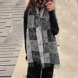 Winter Plaid Wool Scarf Designer Long Shawls Women Cashmere Scarfs Tassels l Scarves for Mens Soft Touch Warm Wraps with Tags Luxury Beanie Accessories 018334