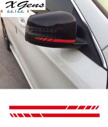 1Pair Car Rear View Mirror Sticker Reflective Decal Vinyl Sticker Decal Stripe Sticker for A C E Class W204 W2126983203