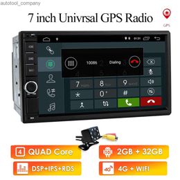 New IPS Quad Core 7"2Din Android 10 Car NO-DVD Radio Multimedia Player 1024*600 Universal GPS Navigation auto radio Stereo Audio USB