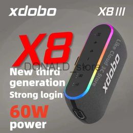 Portable Speakers XDOBO X8 III 80W high-power speaker wireless TWS subwoofer LED color lights HIFI stereo sound system caixa de som Bluetooth J240117