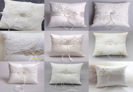 Wedding Ring Pillows 2019 New Arrival 9 Different Lace Ring Bearer Pillows for Weddings and Wedding Anniversary 21cm21cm3277553