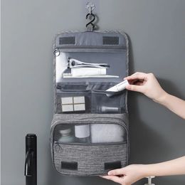 Hanging Travel Big Cosmetic Toiletry Bag Women Men Necessary Make Up Dry-Wet Separation Organiser Accessory Storage Wash Pouch 240116