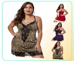 Sexy Vneck Women Lingerie Night Dress Sleeveless Ladies Satin Nightgown Plus Size XL5XL Lace Sleepwear Nightwear Lingeries16356288