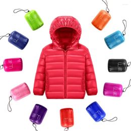 Down Coat Kids Puffer DucK Winter Jackets For Boys Ultra Light Portable Hooded Girls Overalls Children Baby Jacket