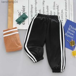 Jeans Baby Pants Spring/Summer Baby Solid Stripe Simple Ice Silk Comfortable Pants