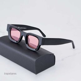 Rhude Thierry Lasry Rhevision-101 Black Square Sunglasses Men Shades Light-luxury High Street Style Acetate Solar Glasses X41L