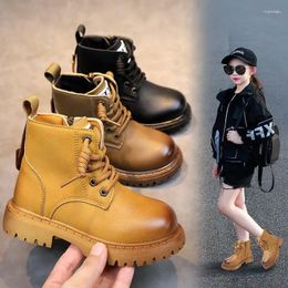Boots 2024 Autumn Winter Baby Short Boys Shoes Leather Children Fashion Toddler Girls Non-slip Snow Size 26-33