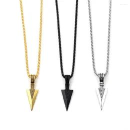 Pendant Necklaces Men's Triangle Spear Alloy Personality Fashion Necklace Men Women Kids Jewelry Daily Dress Up Accessories Wonderful Gift