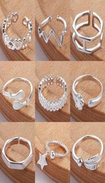 Silver Toe Rings For Women Knuckle Finger Ring Adjustable Bague Femme Anillos Mujer Bohemia Beach Foot Accesories Retro Jewelry3027690