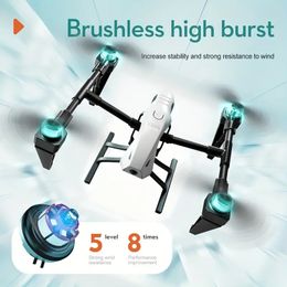 KS66 Brushless Foldable Drone With Dual Camera HD FPV, Intelligent Obstacle Avoidance,90° Electric Adjustable Lens , 360°-rolling, Optical Flow Positioning