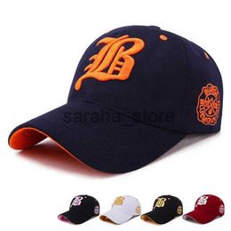 Ball Caps Fashion Cotton Baseball Caps Men Letter B Embroidery Snapback Hip Hop Hat Women Gorras Fitted Sun Hat Adjustable Trucker Dad Hat J240117