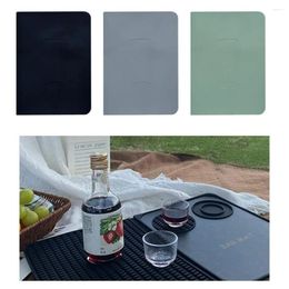Table Mats Shockproof Bar Mat Easy To Clean Non-slip Silicone For Outdoor Picnic Camping Heat-resistant Coffee Cup Holder