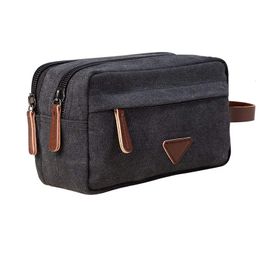 Men Clutch bag Toiletry Kit Cosmetic Organiser Bag Canvas Travel Waterproof Wash Bag Female Makeup Box Women Make Up Beauty Case 240116