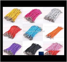 Cord Wire 100Pcslot 205Cm Pu Leather Braided Charm Chain Bracelets Love For Diy Jewellery Bead Lobster Clasp Link Chains 8Ekyq Tshzy5028344