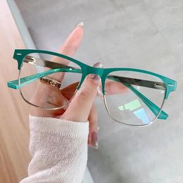 Sunglasses Retro Square Blue Philtre Reading Glasses Women Computer Clear Lens Vision Magnifying 0 - 6.0 Metal Frame Oversized Eyeglasses