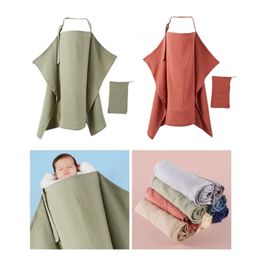 Breathable Baby Feeding Towel Nursing Cover Privacy Breastfeeding Poncho Cover Adjustable Strap with Storage Bag 240117