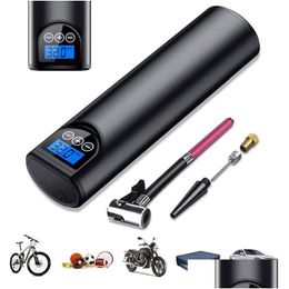 Inflatable Pump Electric Portable Compressor Vehicle Tools 150Psi Handheld Inflatable Pump Led Display Inflator For Bike Tyre Toy Drop Dhfzn