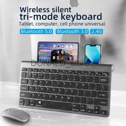 Keyboards 2.4G Wireless Keyboard and Mouse Mini Protable Silent Mice Russian Korean French Hebrew Keyboard Kit for Laptop Mac PC TV Box J240117