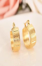 Whole EthiopianEritreaNigeriaKenya Ghana African girls earrings Solid Gold GF hoop earrings jewelry Women men Whole gi9442908