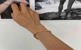Hip hop Jewellery women mens thick stainls steel steal steel retorcida cable chain gold plated ed rope chain bracelet4240788