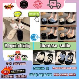 Designer Casual Platform cotton padded shoes for women man Autumn Winter Keep Warm Sweater Anti slip wear resistant Indoor Wool Fur Slippers Full Softy